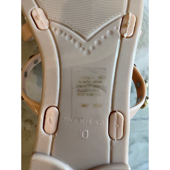 Steve Madden pink pearl jelly sandals 10 - Picture 5 of 6